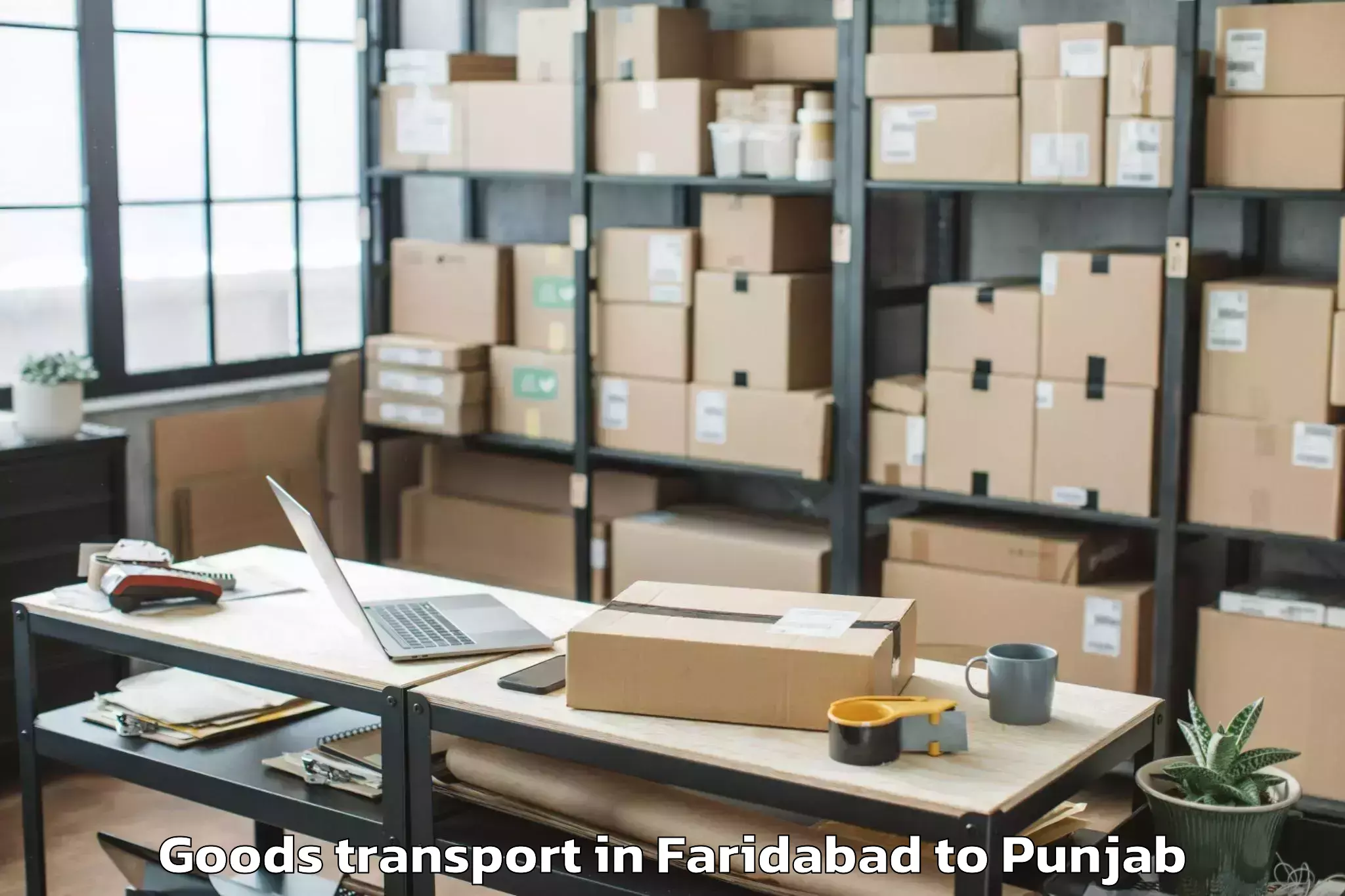 Quality Faridabad to Sunam Goods Transport